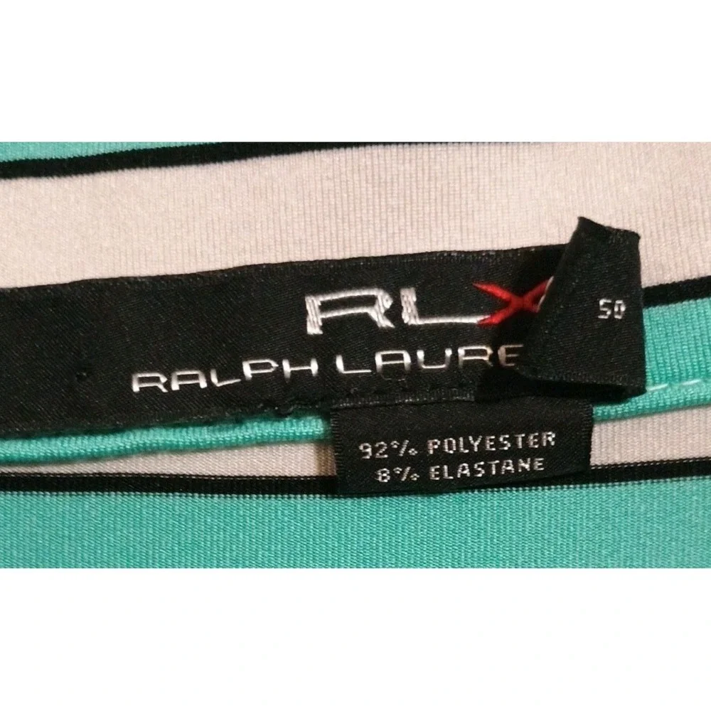 RLX Ralph Lauren Men's Performance Polo Shirt Size XL Blue‎ Stripe Short Sleeve